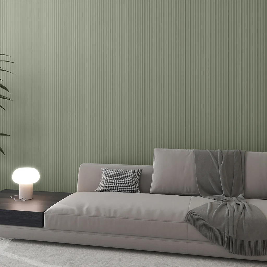 Ambiente — Revestimiento de Pared Interior Flat 3D Verde Aqua.